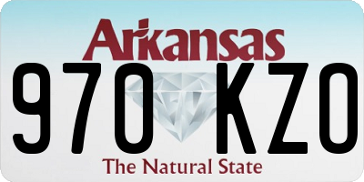 AR license plate 970KZO