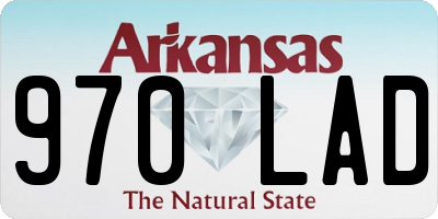 AR license plate 970LAD
