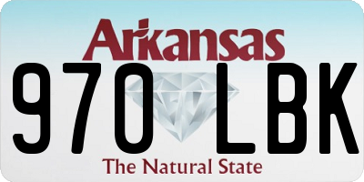 AR license plate 970LBK