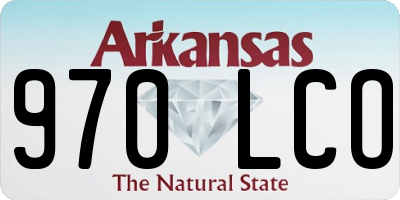 AR license plate 970LCO