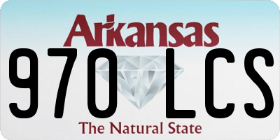 AR license plate 970LCS