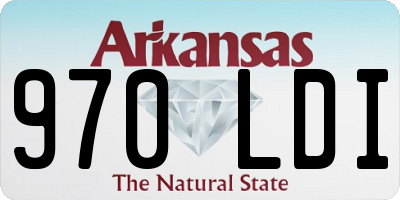 AR license plate 970LDI