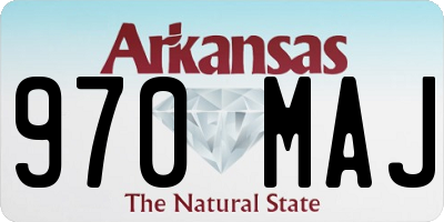 AR license plate 970MAJ