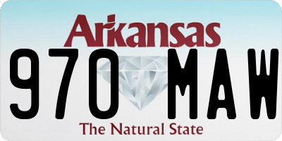 AR license plate 970MAW