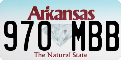 AR license plate 970MBB