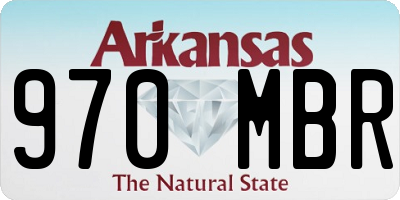 AR license plate 970MBR