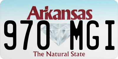 AR license plate 970MGI