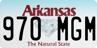 AR license plate 970MGM
