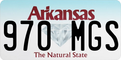 AR license plate 970MGS