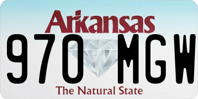 AR license plate 970MGW