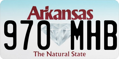 AR license plate 970MHB