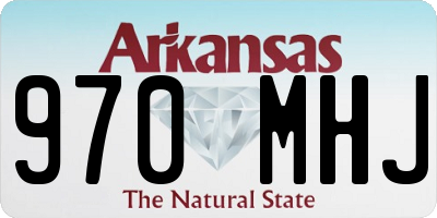 AR license plate 970MHJ