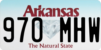 AR license plate 970MHW