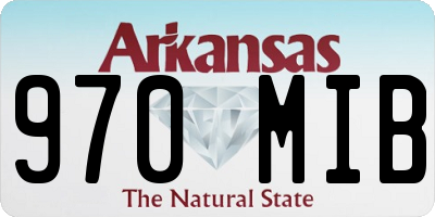 AR license plate 970MIB