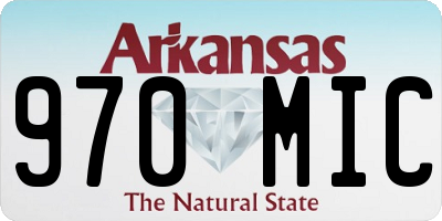 AR license plate 970MIC