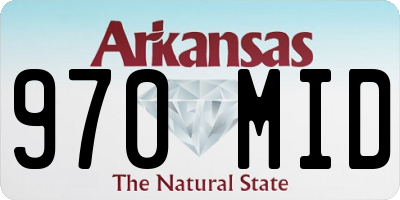 AR license plate 970MID
