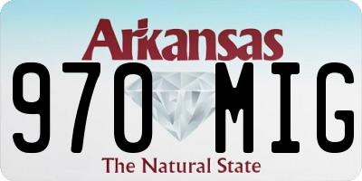AR license plate 970MIG