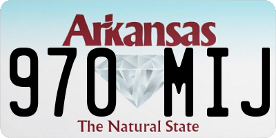 AR license plate 970MIJ