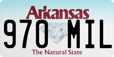 AR license plate 970MIL