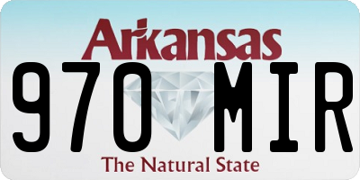 AR license plate 970MIR