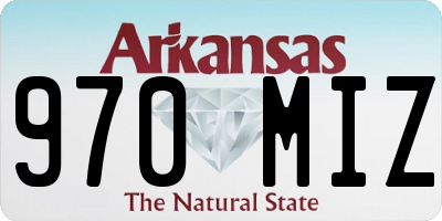 AR license plate 970MIZ