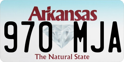 AR license plate 970MJA