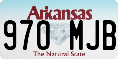 AR license plate 970MJB