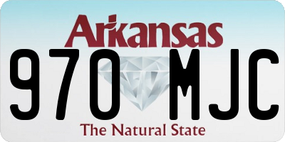 AR license plate 970MJC