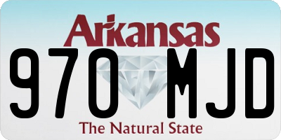 AR license plate 970MJD