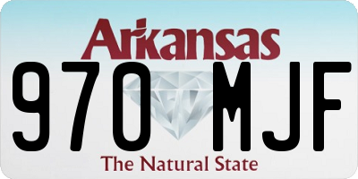 AR license plate 970MJF