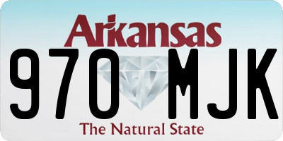 AR license plate 970MJK