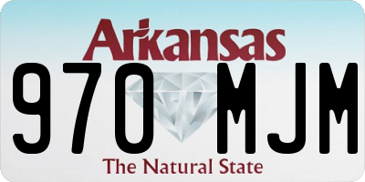 AR license plate 970MJM