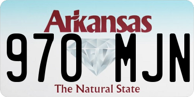 AR license plate 970MJN