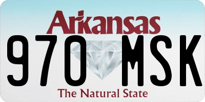 AR license plate 970MSK