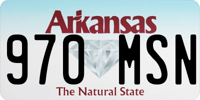 AR license plate 970MSN