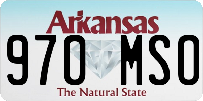 AR license plate 970MSO