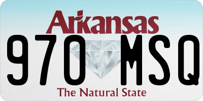 AR license plate 970MSQ