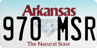 AR license plate 970MSR