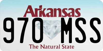 AR license plate 970MSS