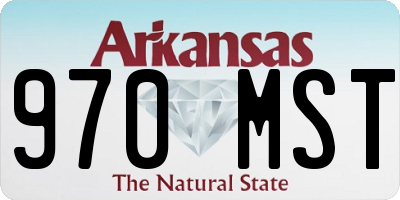 AR license plate 970MST