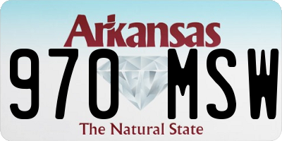AR license plate 970MSW