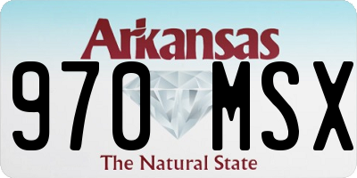 AR license plate 970MSX