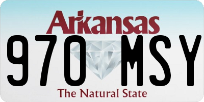 AR license plate 970MSY