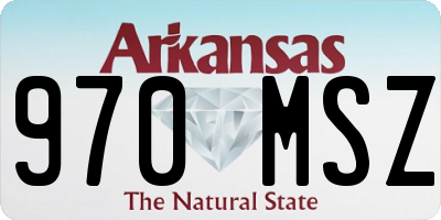 AR license plate 970MSZ