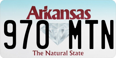AR license plate 970MTN