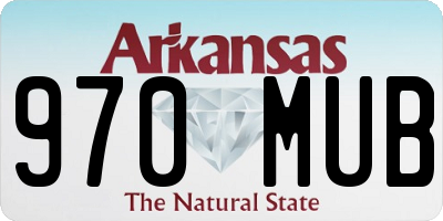 AR license plate 970MUB