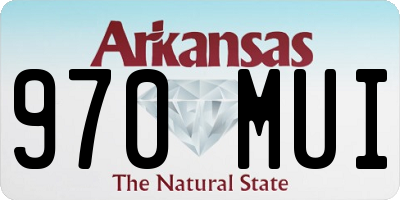 AR license plate 970MUI