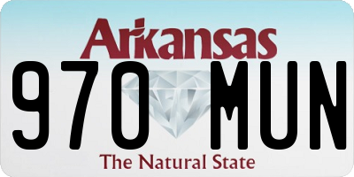 AR license plate 970MUN