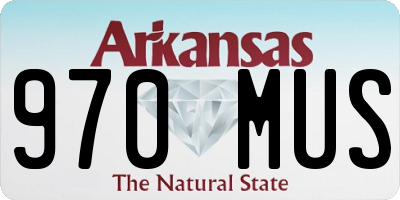 AR license plate 970MUS
