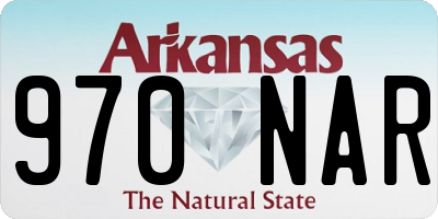 AR license plate 970NAR